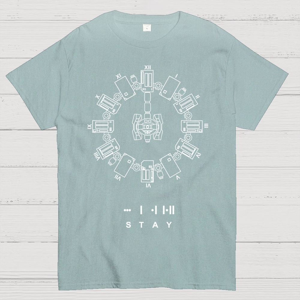 Circular Mechanized Symbol Graphic Cotton T-shirt