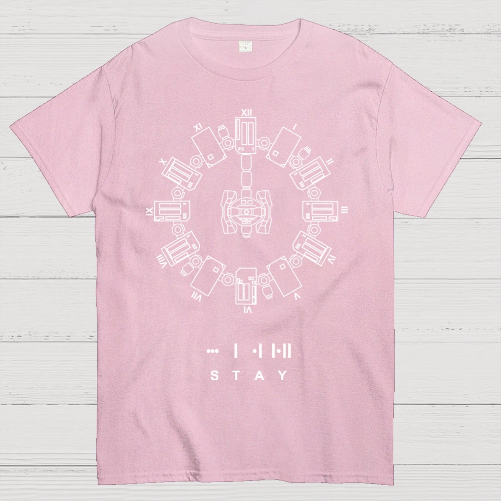 Circular Mechanized Symbol Graphic Cotton T-shirt