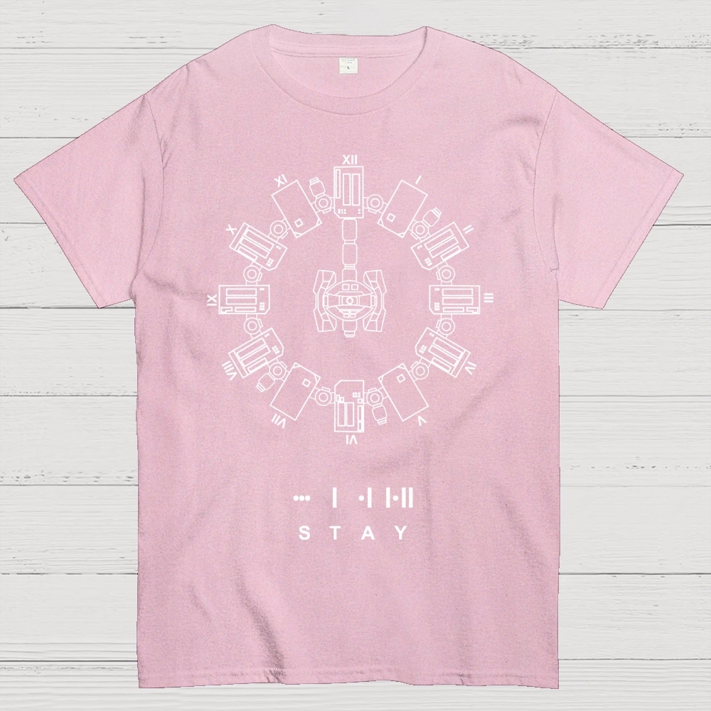 Circular Mechanized Symbol Graphic Cotton T-shirt