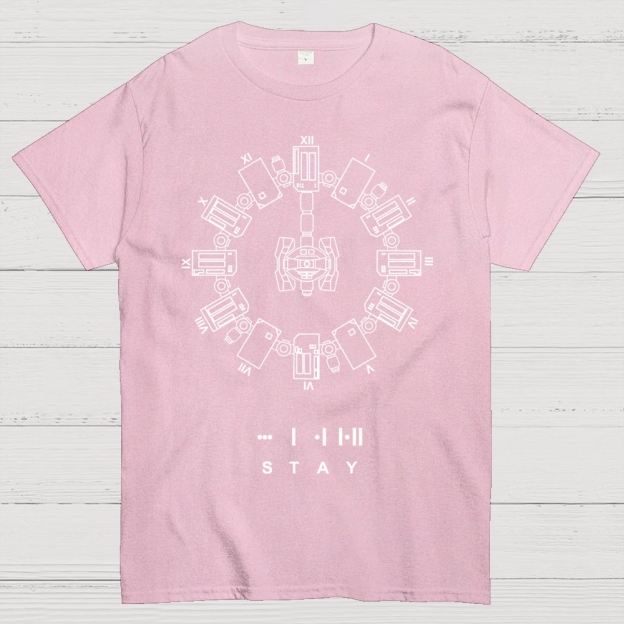 Circular Mechanized Symbol Graphic Cotton T-shirt