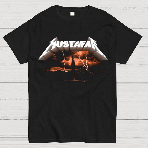 Thrash-Style Planetary Graphic Cotton T-shirt