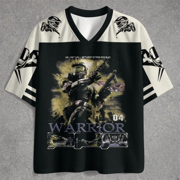 Epic Sci Fi Warrior In Battle Jersey Shirts 