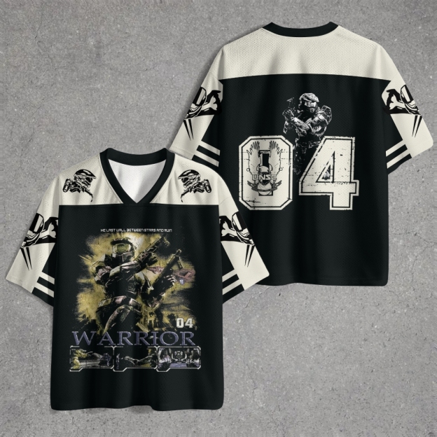 Epic Sci Fi Warrior In Battle Jersey Shirts 