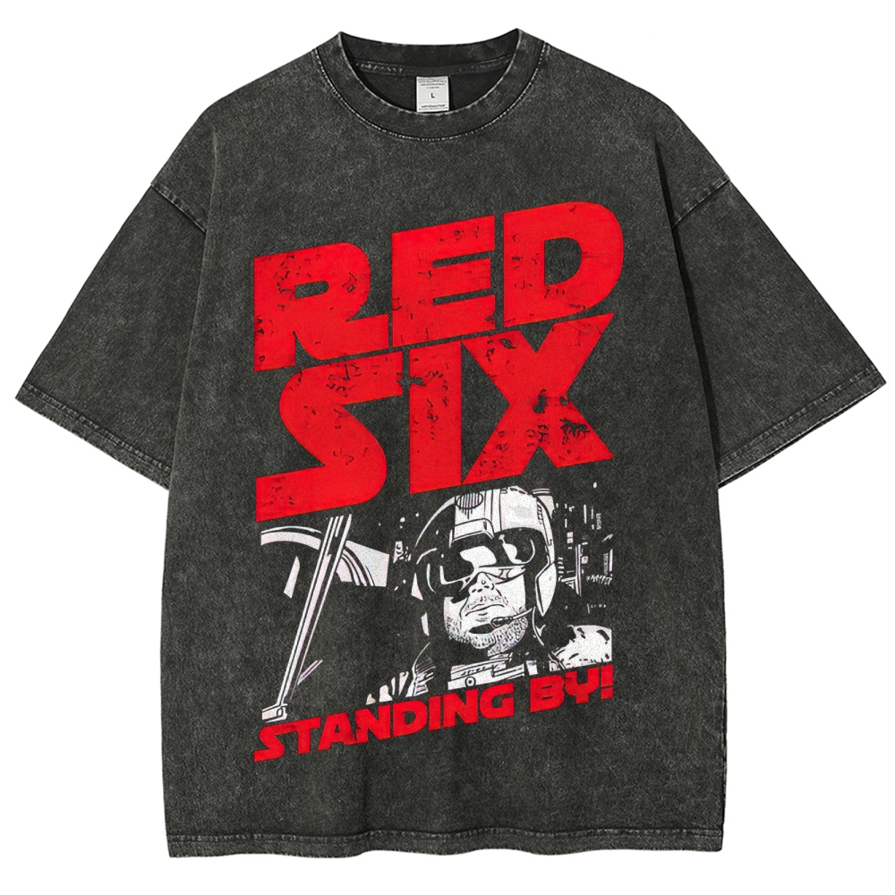 Retro Fighter Pilot Call Sign Graphic Washed T-Shirt