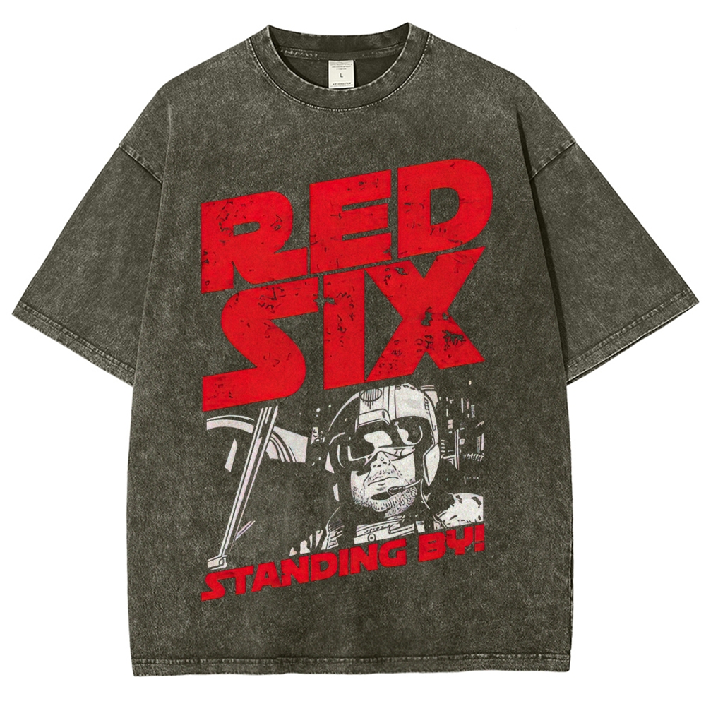 Retro Fighter Pilot Call Sign Graphic Washed T-Shirt