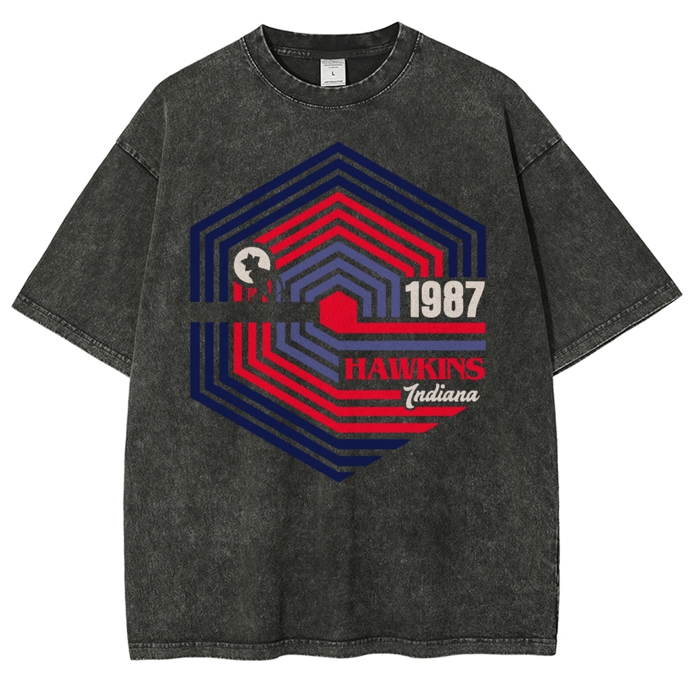 Bike Signal Maze Washed T-Shirt 