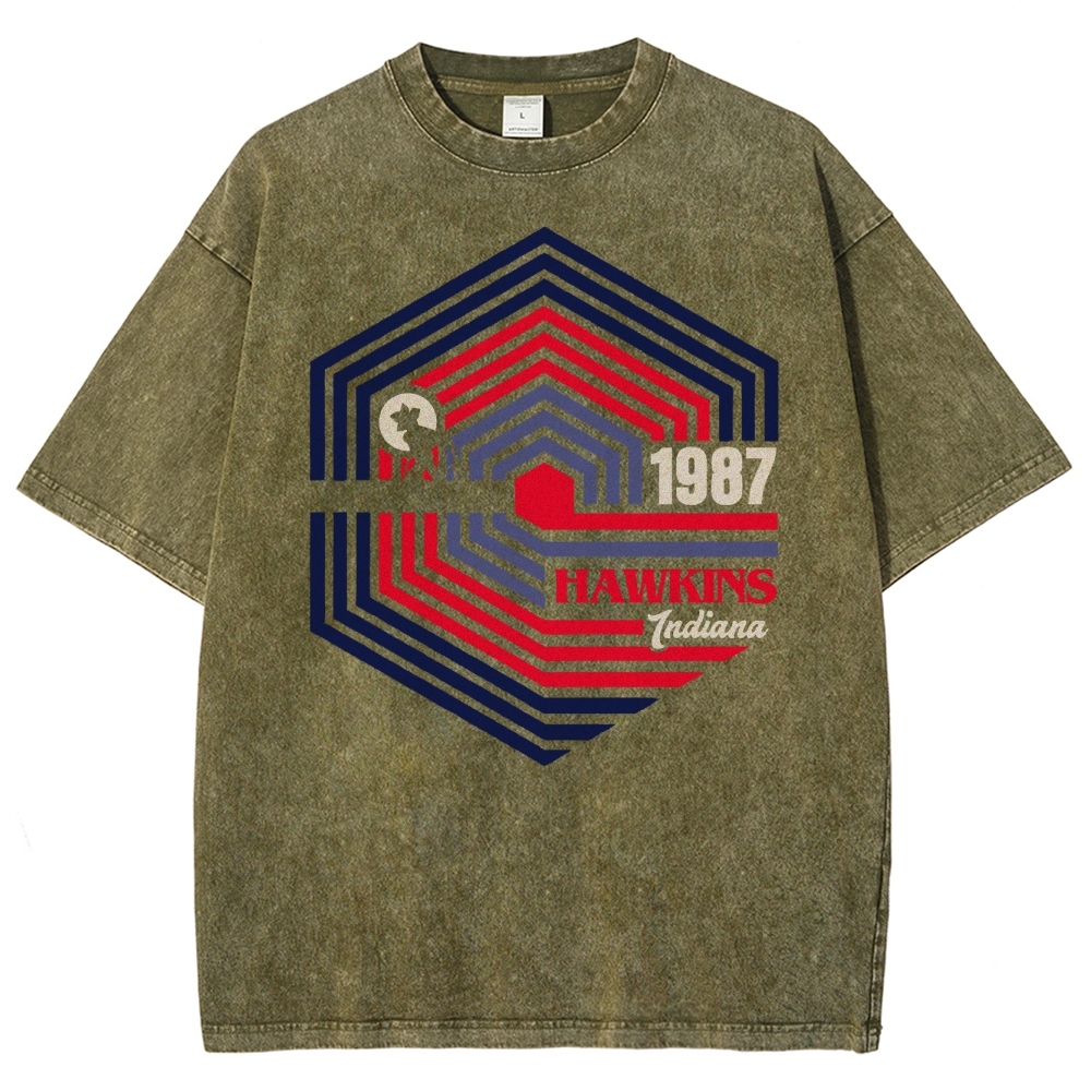 Bike Signal Maze Washed T-Shirt 