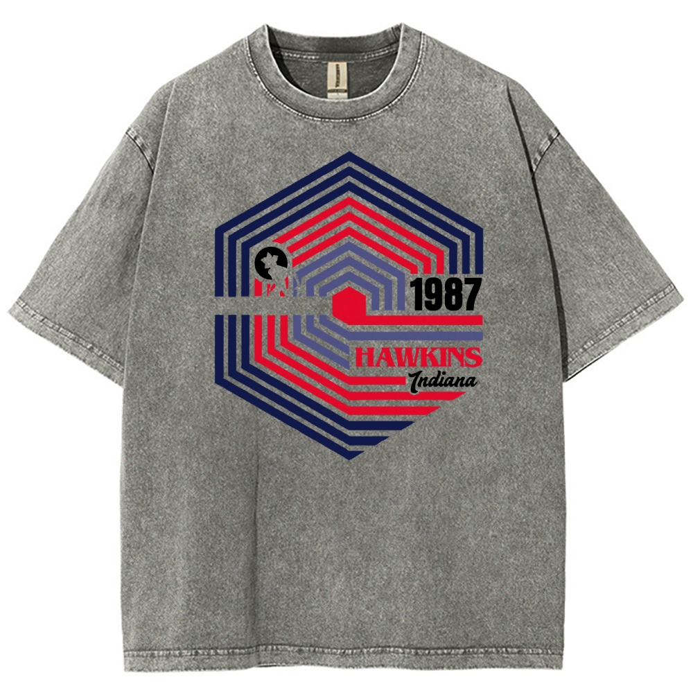 Bike Signal Maze Washed T-Shirt 