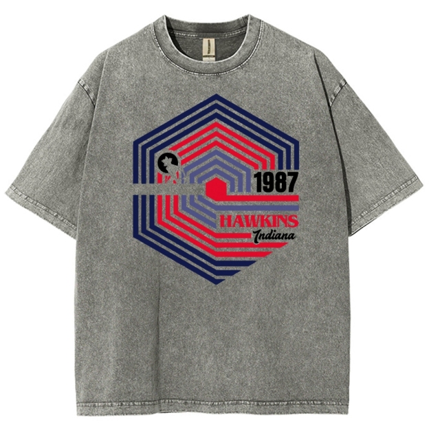 Bike Signal Maze Washed T-Shirt 