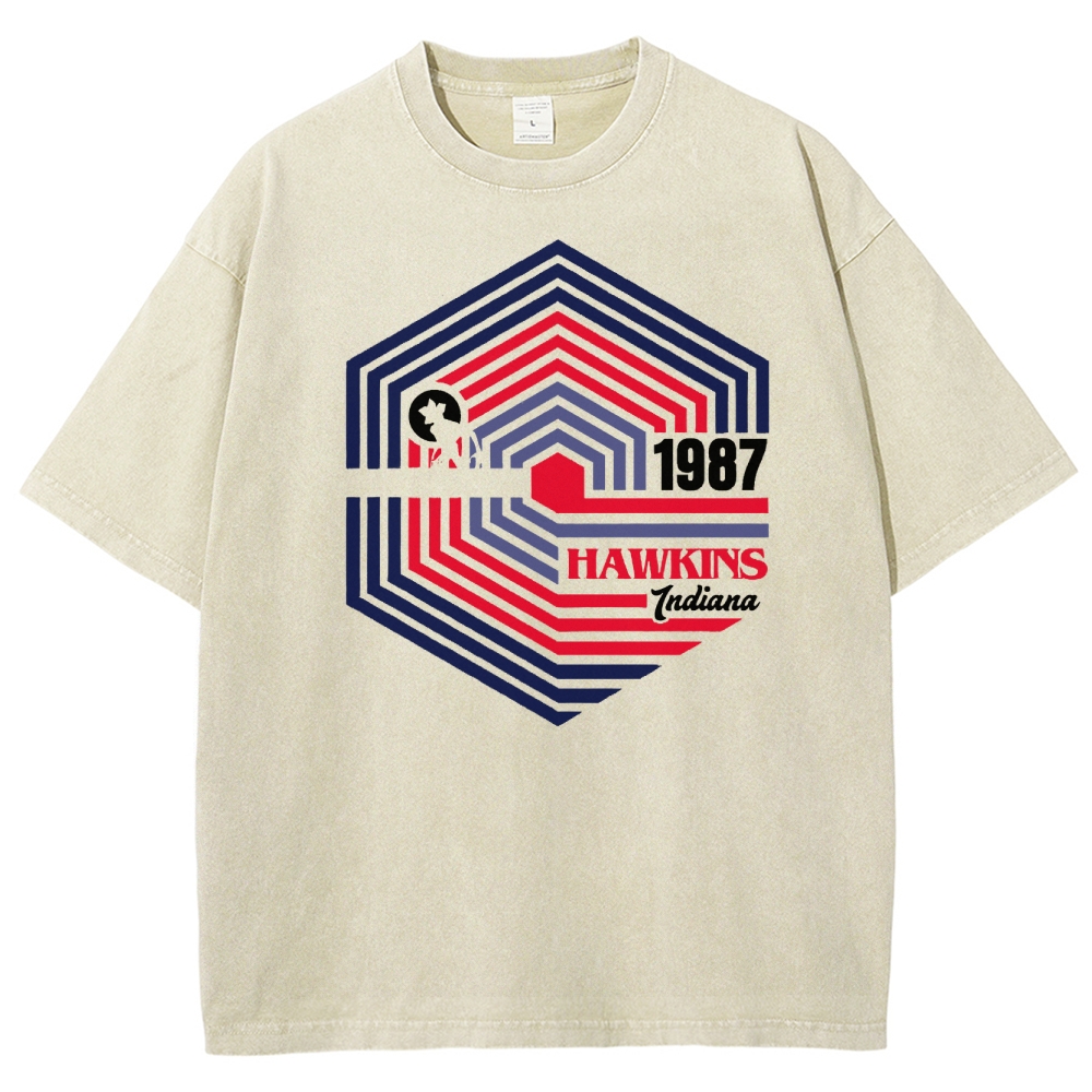 Bike Signal Maze Washed T-Shirt 