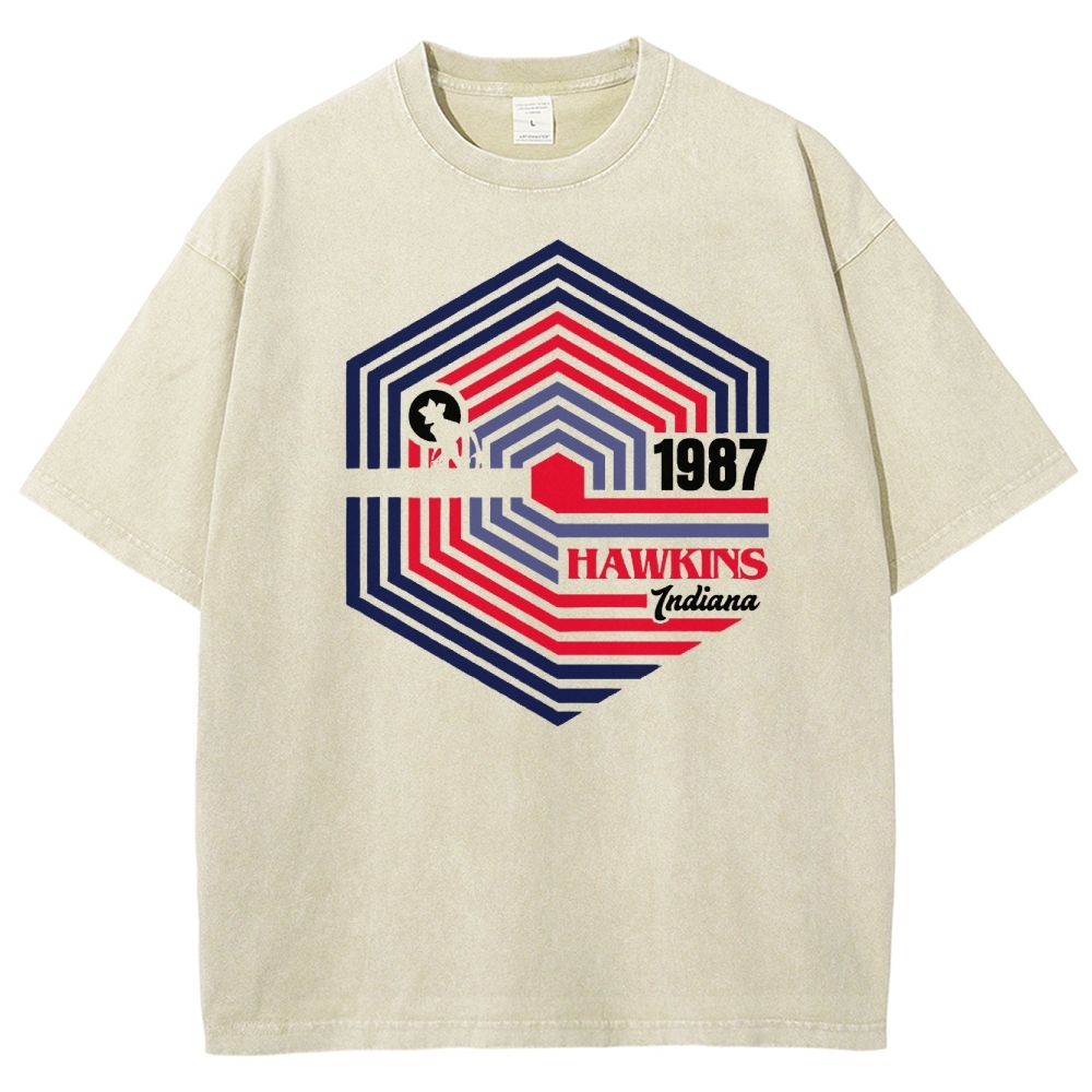 Bike Signal Maze Washed T-Shirt 