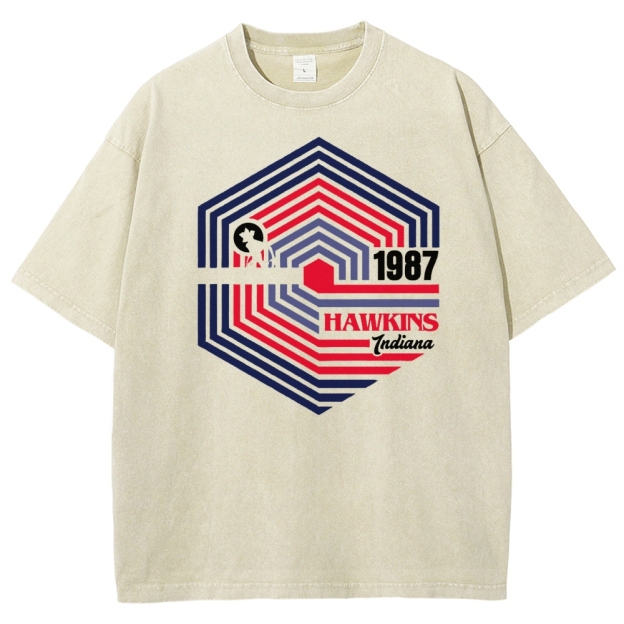 Bike Signal Maze Washed T-Shirt 