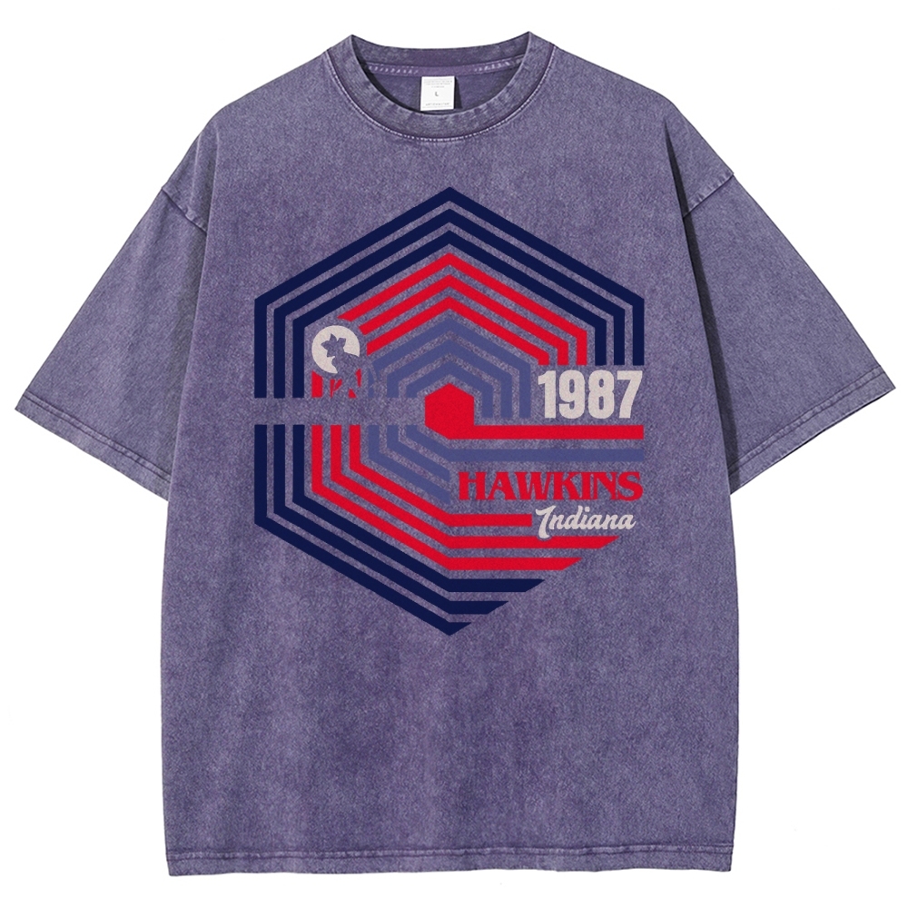 Bike Signal Maze Washed T-Shirt 