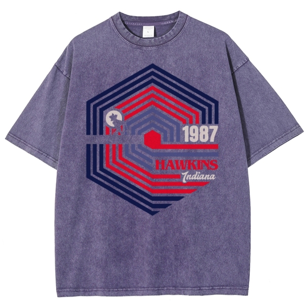 Bike Signal Maze Washed T-Shirt 