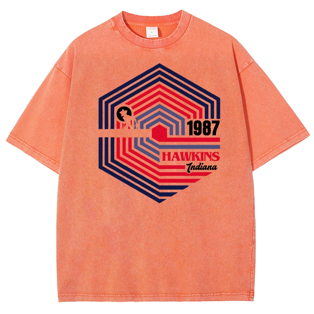 Bike Signal Maze Washed T-Shirt 