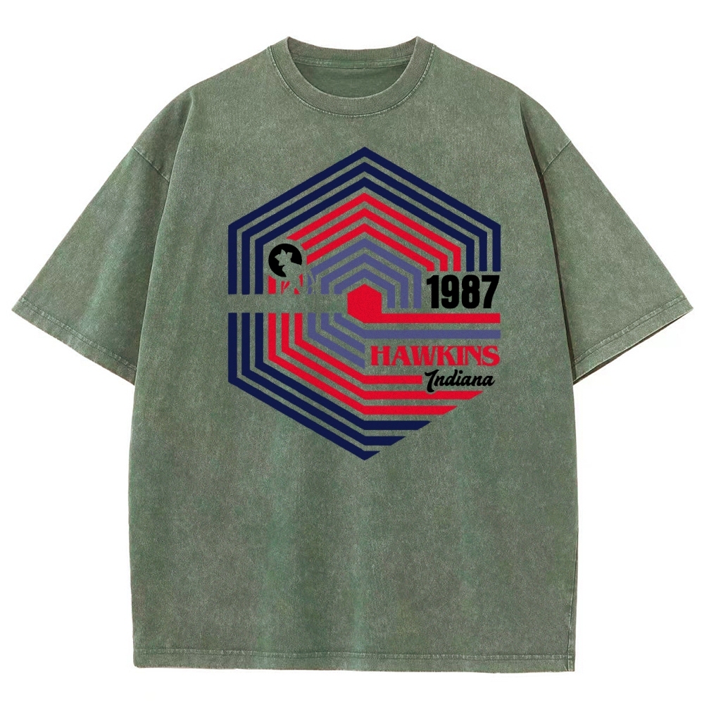 Bike Signal Maze Washed T-Shirt 