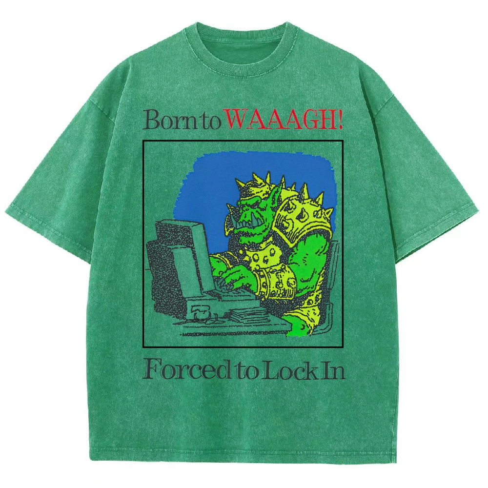 Funny Orc Gamer Washed T-Shirt 