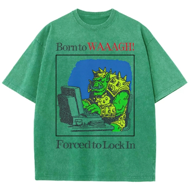 Funny Orc Gamer Washed T-Shirt 