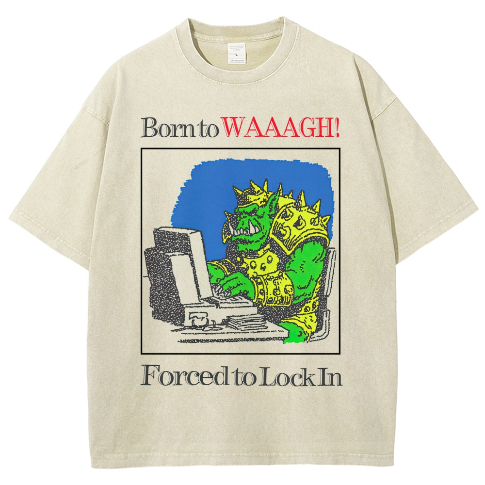 Funny Orc Gamer Washed T-Shirt 