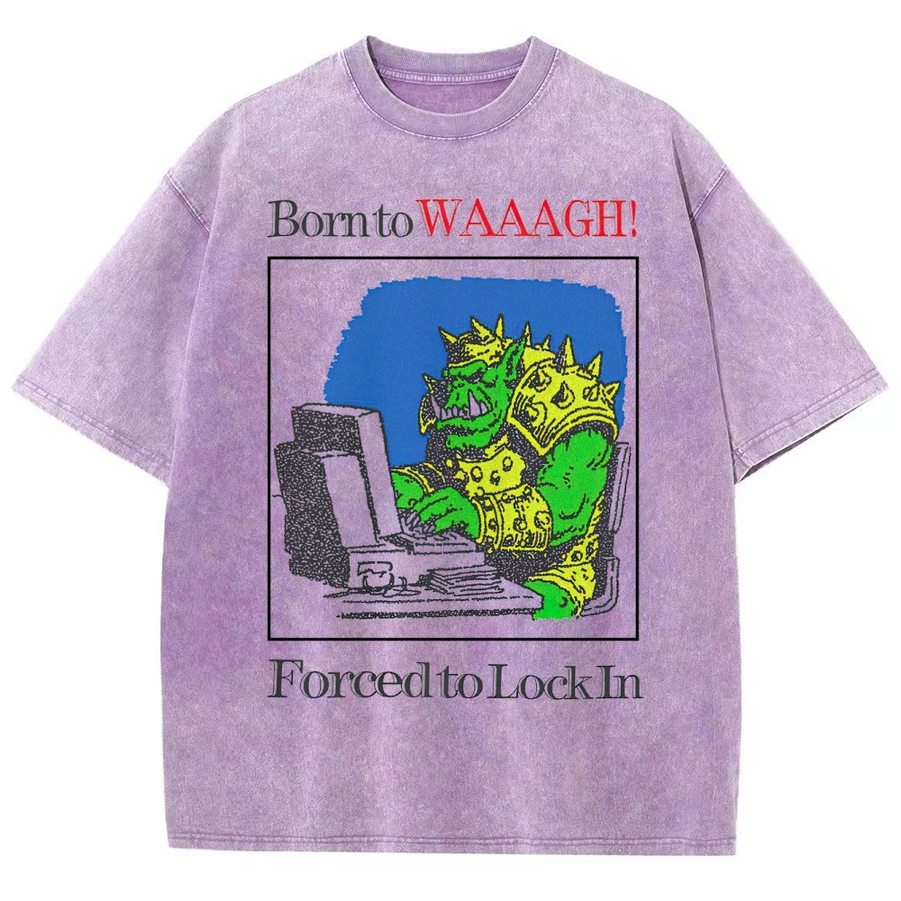 Funny Orc Gamer Washed T-Shirt 