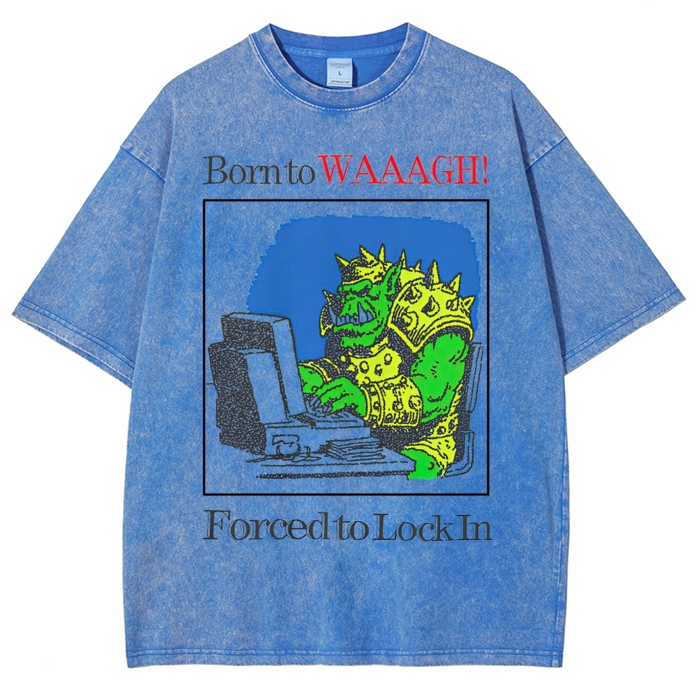 Funny Orc Gamer Washed T-Shirt 