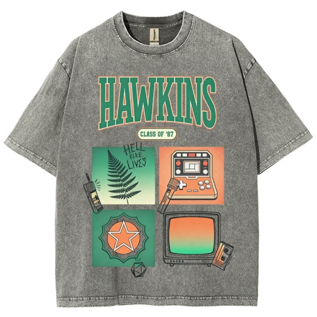 Hawkins Class of '87 Retro Graphic Washed T-Shirt