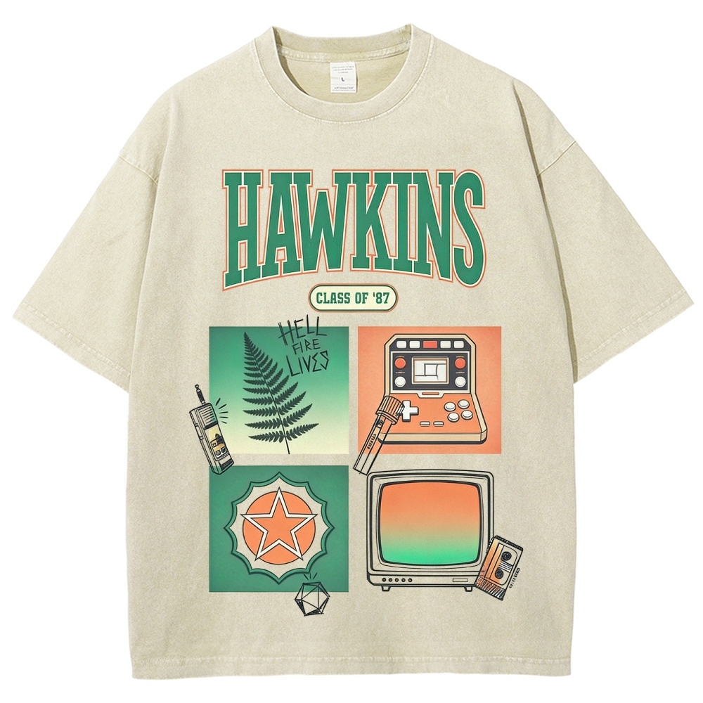 Hawkins Class of '87 Retro Graphic Washed T-Shirt