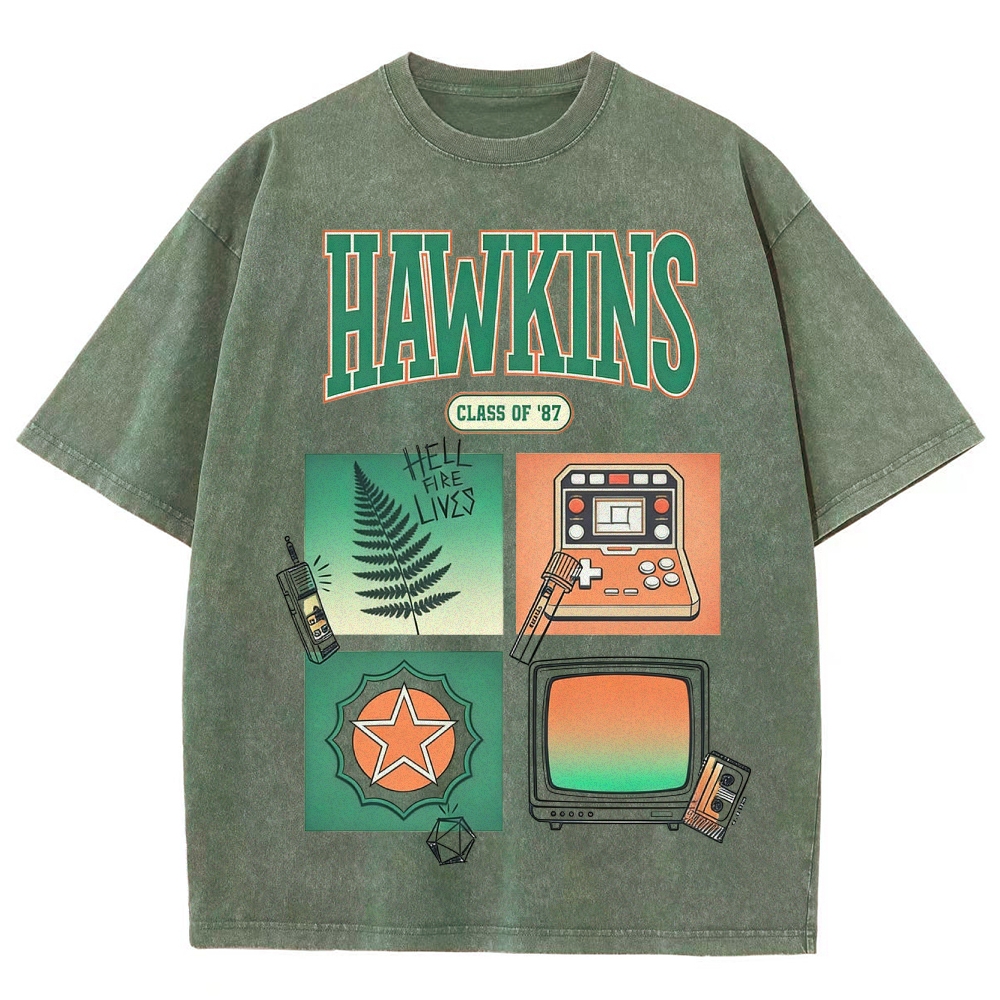 Hawkins Class of '87 Retro Graphic Washed T-Shirt