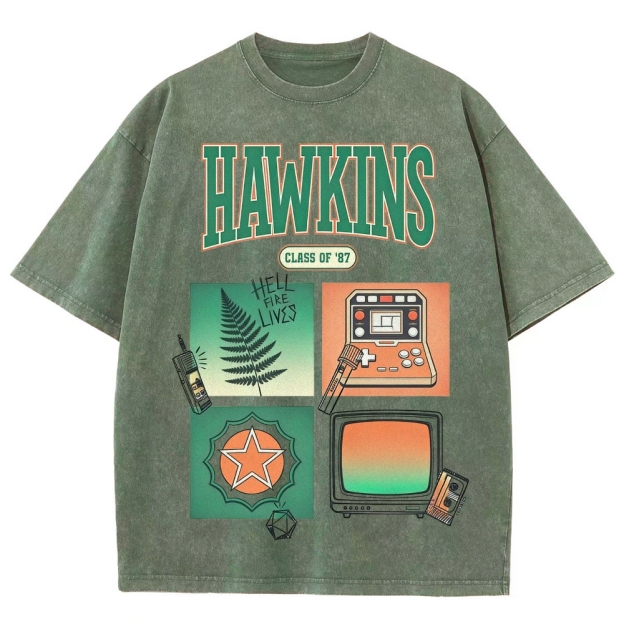 Hawkins Class of '87 Retro Graphic Washed T-Shirt