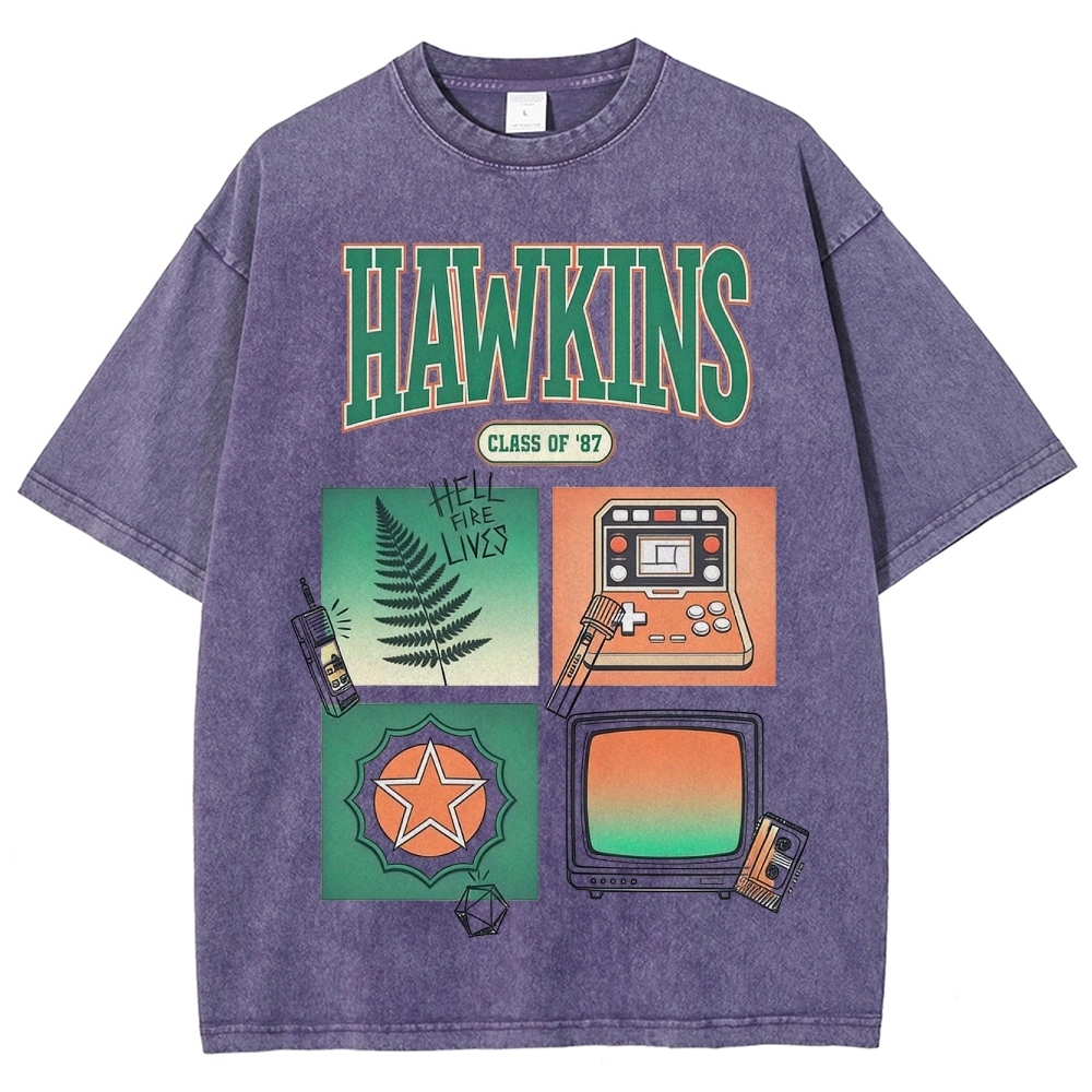 Hawkins Class of '87 Retro Graphic Washed T-Shirt
