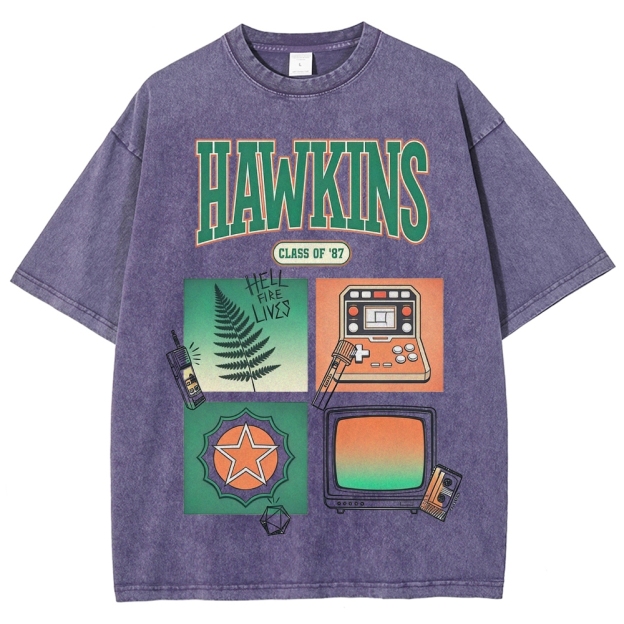 Hawkins Class of '87 Retro Graphic Washed T-Shirt