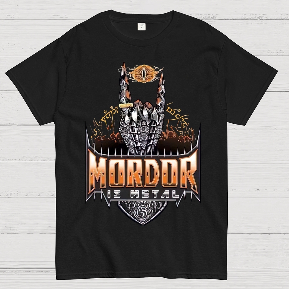 Mordor Is Metal Themed Graphic Cotton T-shirt