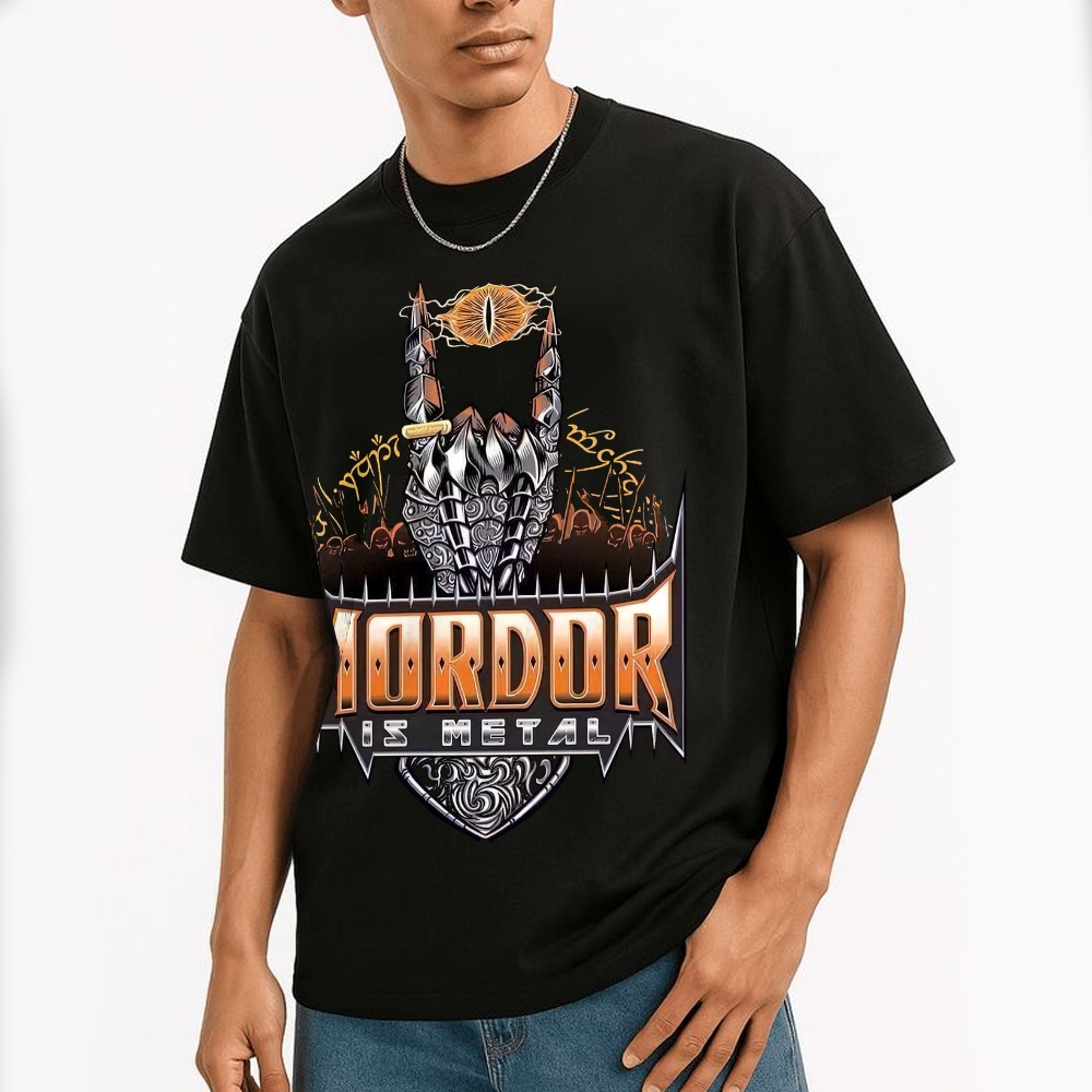 Mordor Is Metal Themed Graphic Cotton T-shirt
