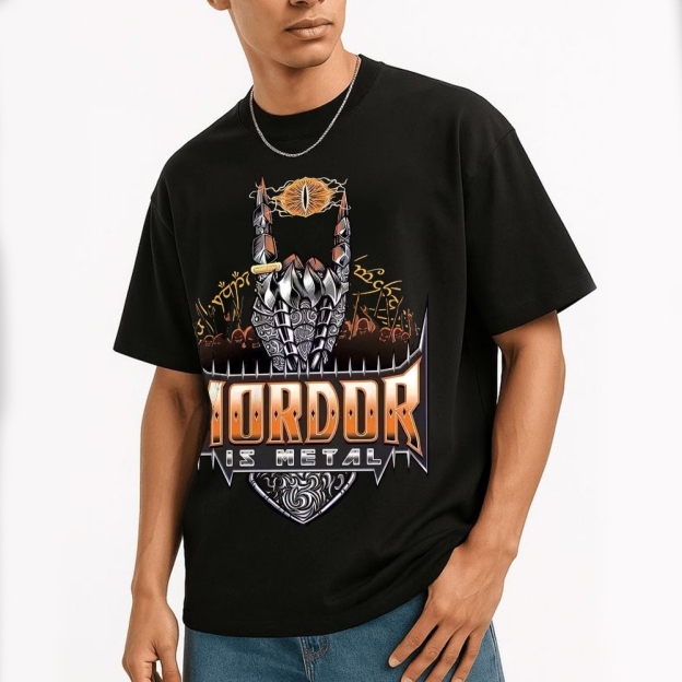 Mordor Is Metal Themed Graphic Cotton T-shirt