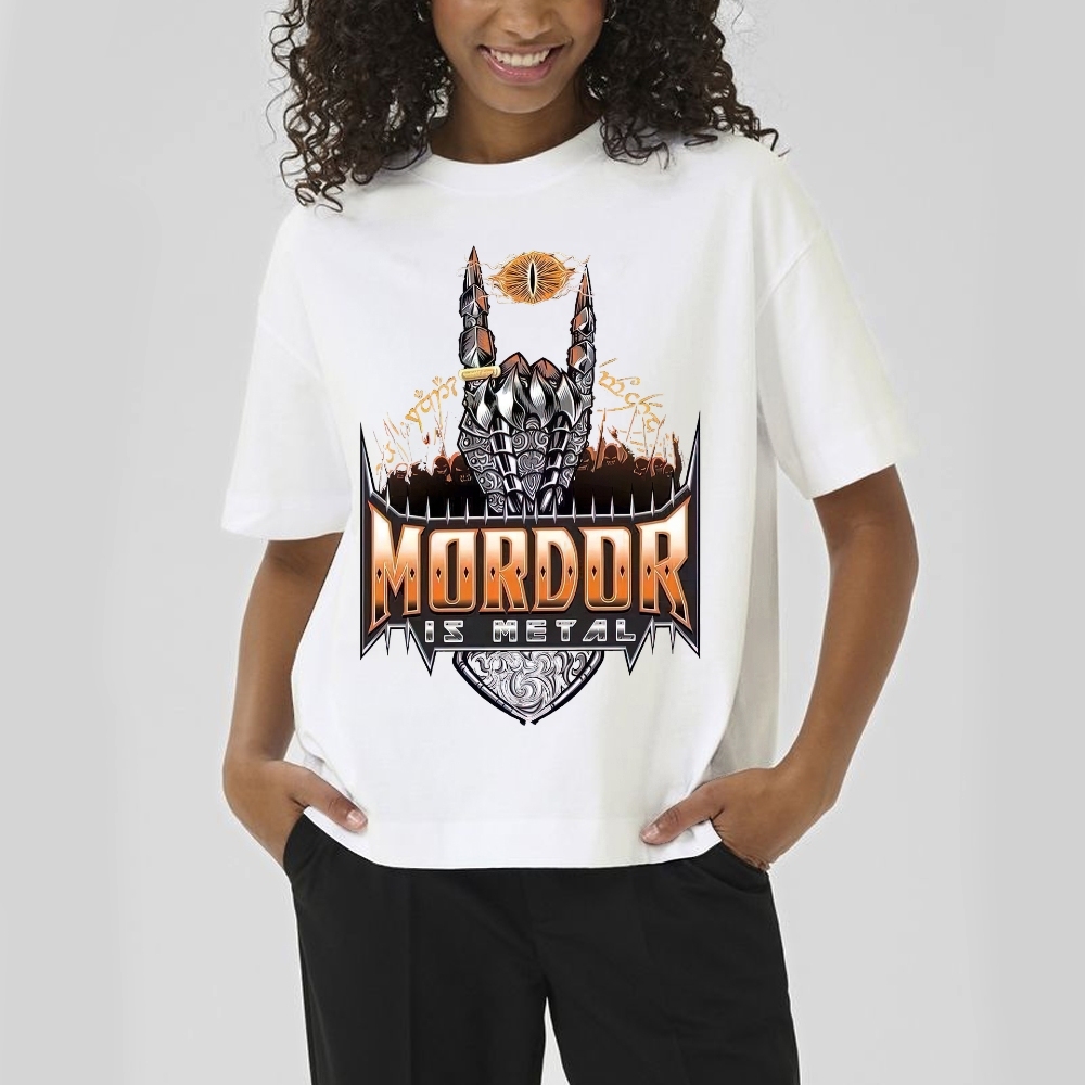 Mordor Is Metal Themed Graphic Cotton T-shirt