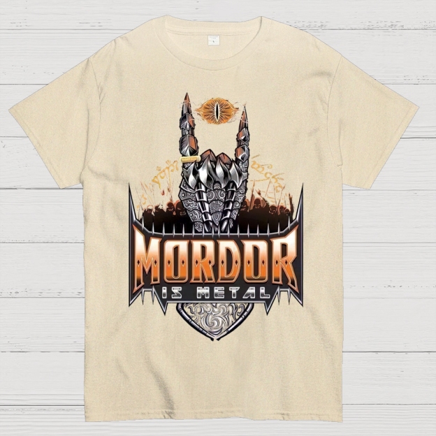 Mordor Is Metal Themed Graphic Cotton T-shirt