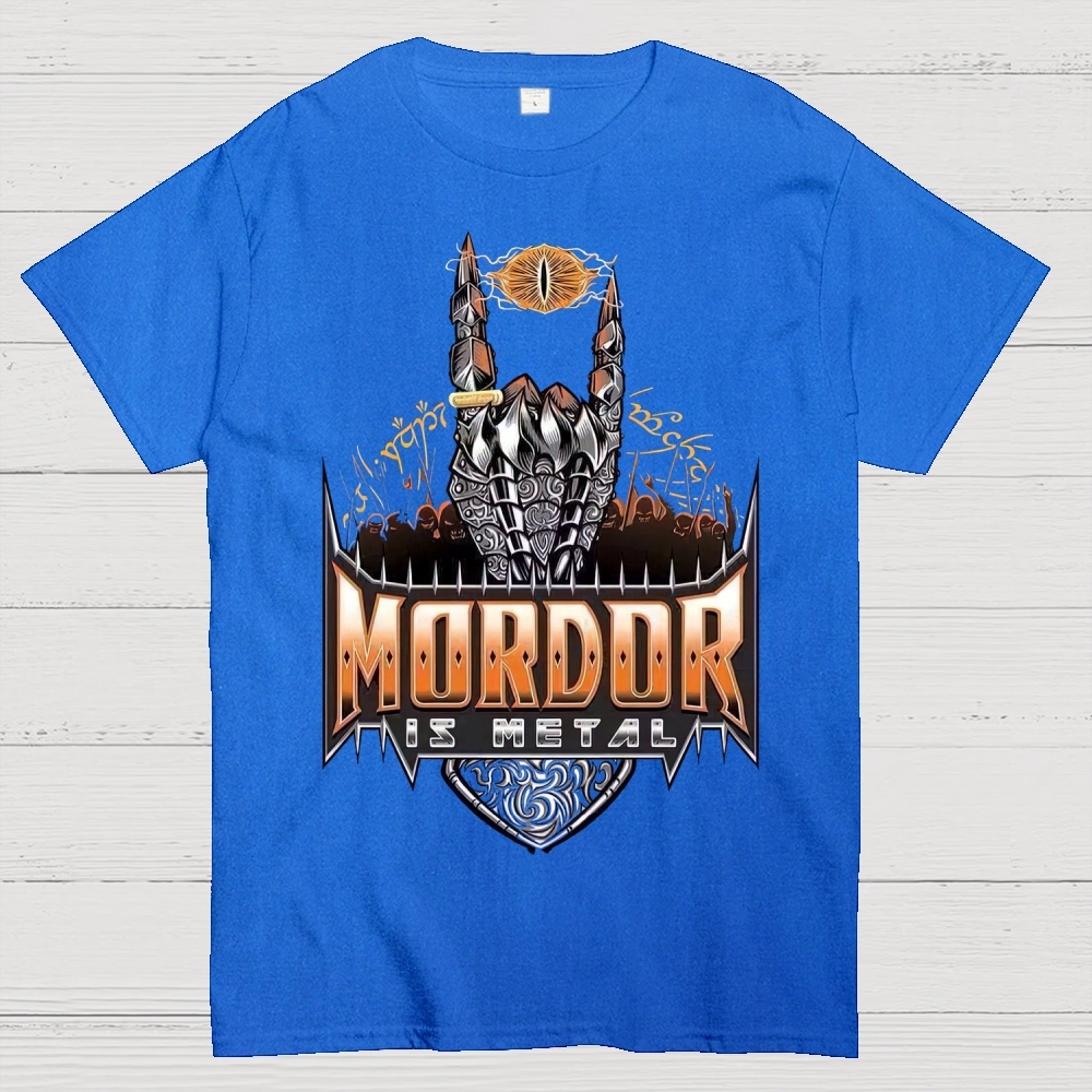 Mordor Is Metal Themed Graphic Cotton T-shirt