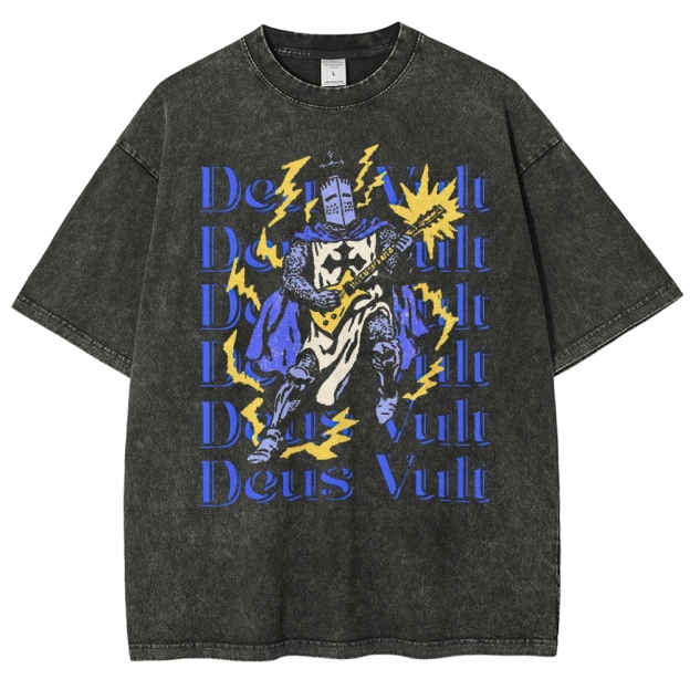 Medieval Retro God's Will Washed T-Shirt 