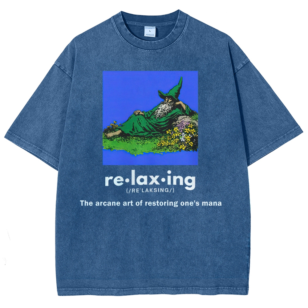 Relaxing Wizard Washed T-Shirt 