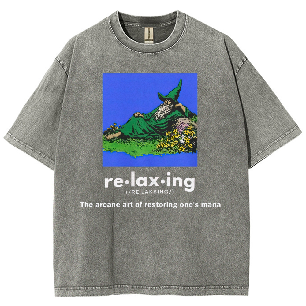 Relaxing Wizard Washed T-Shirt 