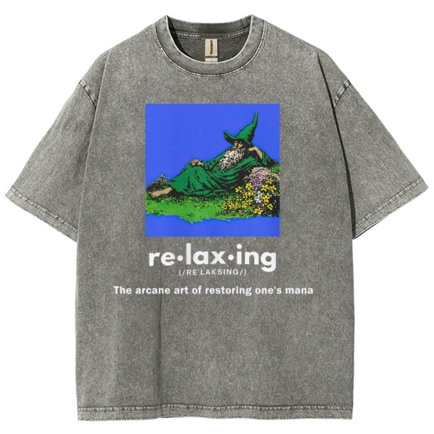 Relaxing Wizard Washed T-Shirt 