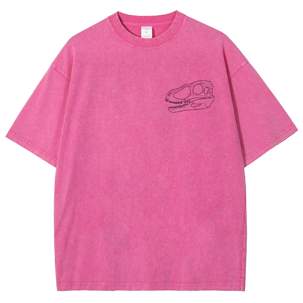 Velociraptor Field Log Scientific Graphic Washed T-Shirt