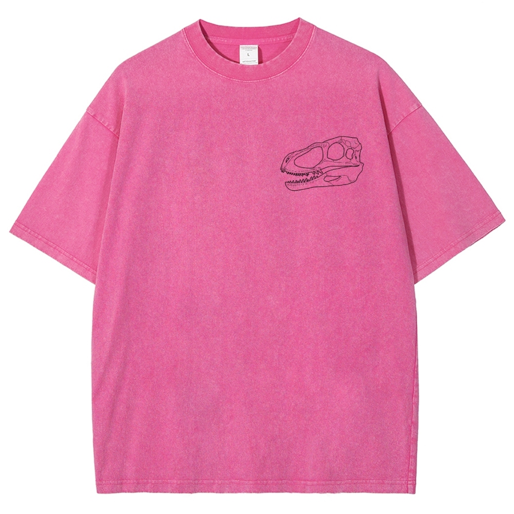 Velociraptor Field Log Scientific Graphic Washed T-Shirt