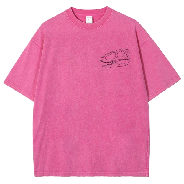 Velociraptor Field Log Scientific Graphic Washed T-Shirt