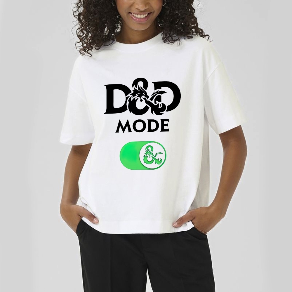 D&D Mode Tabletop Fantasy Graphic Cotton T-shirt