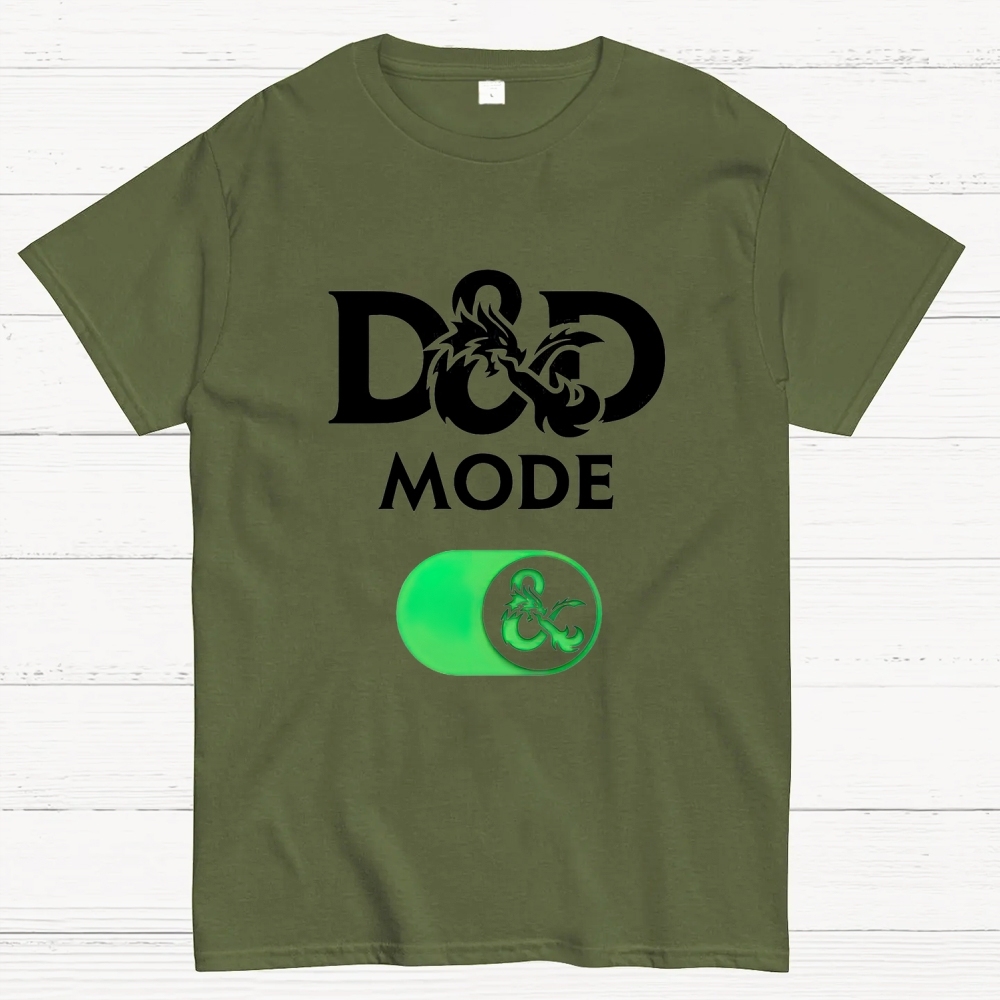 D&D Mode Tabletop Fantasy Graphic Cotton T-shirt