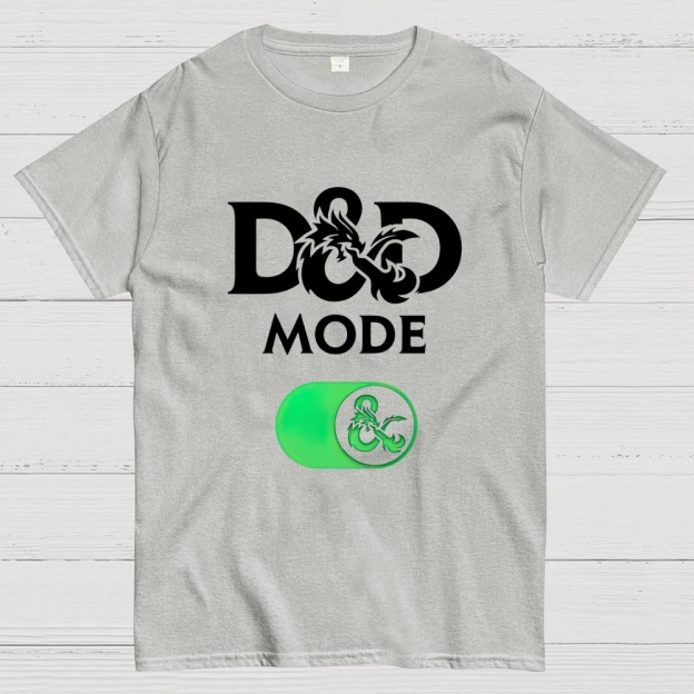 D&D Mode Tabletop Fantasy Graphic Cotton T-shirt
