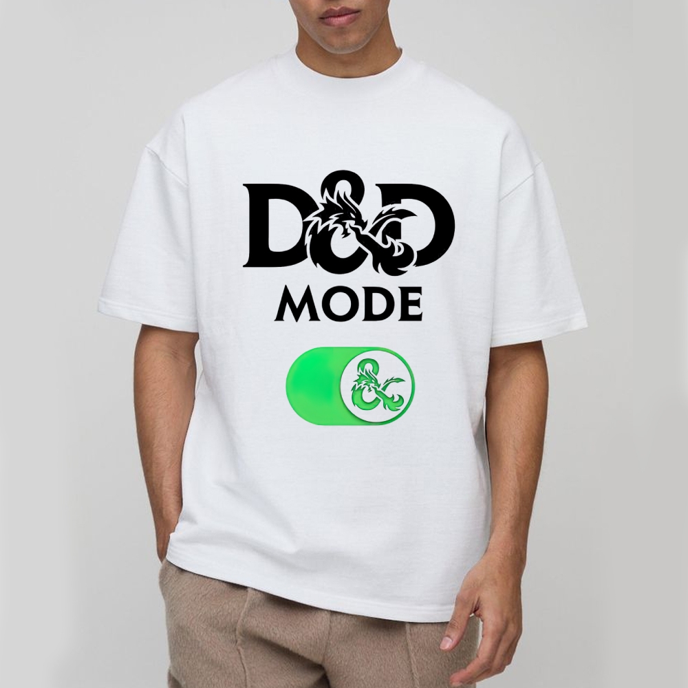 D&D Mode Tabletop Fantasy Graphic Cotton T-shirt