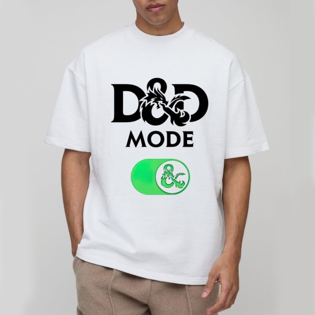 D&D Mode Tabletop Fantasy Graphic Cotton T-shirt