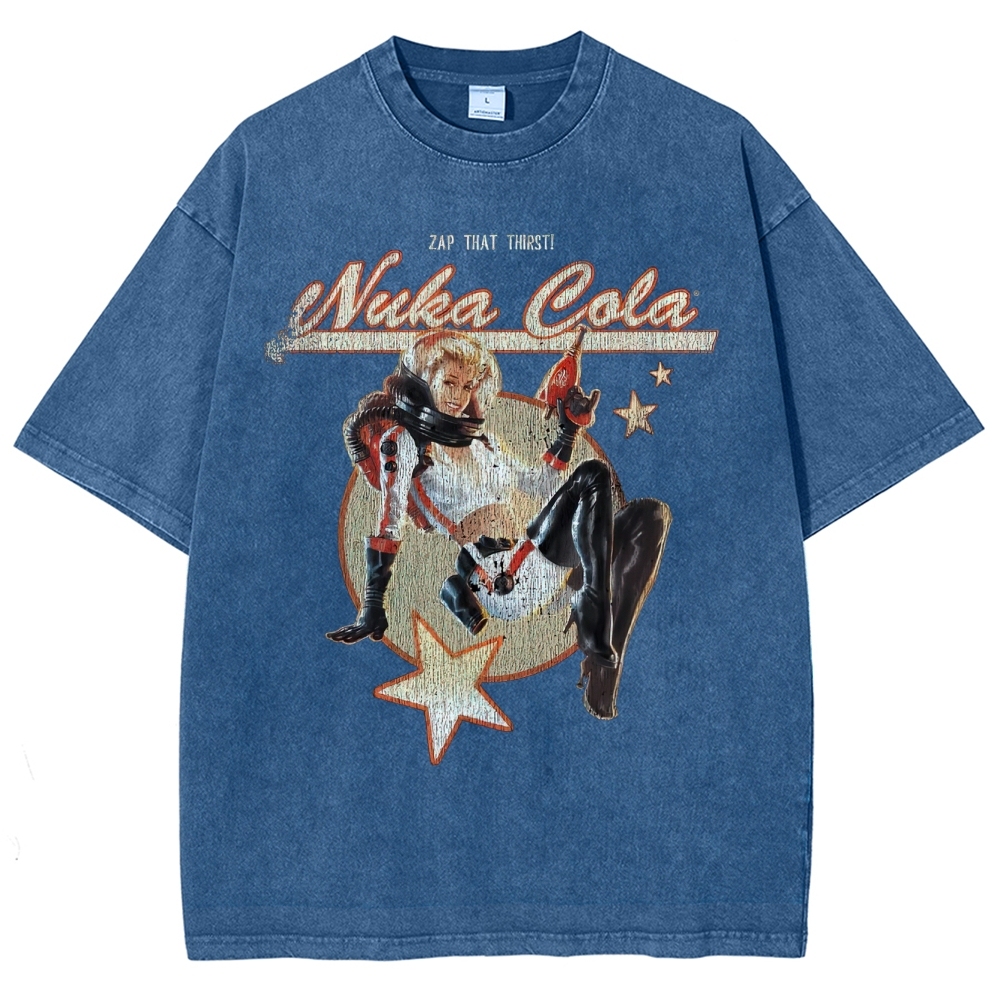 Nuka Cola Retro Wasteland Graphic Washed T-Shirt